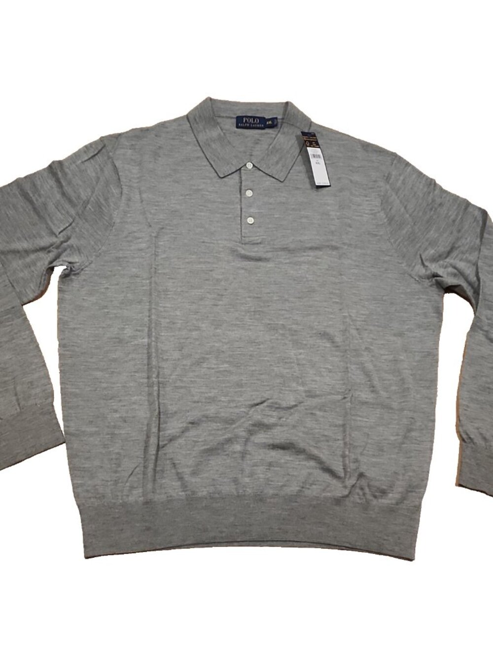 POLO RALPH LAUREN sz XXL Wool Silk Cashmere Mens Long Sleeve Sweater Shirt new